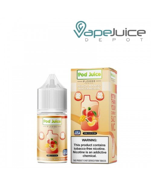 Peach Mango Watermelon Pod Juice PJ5000 TFN Salt 3...