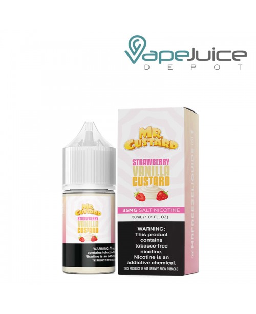 Strawberry Vanilla Custard Mr Custard Salts 30ml